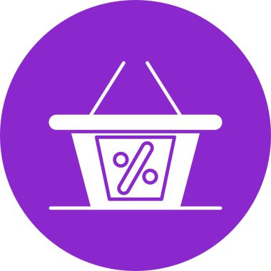 Alışveriş Sepeti Kabartma Çemberi Simgesi