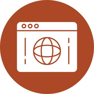 Web Sitesi Kabartma Çemberi Simgesi