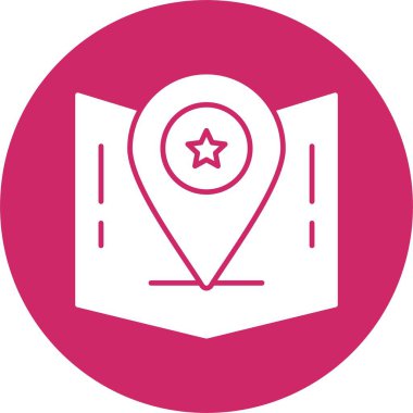 Gps Kabartma Çemberi Simgesi