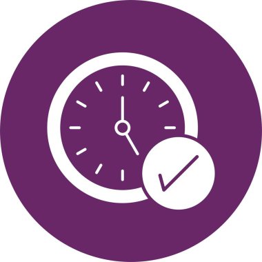 Zaman Yönetimi Kabartma Çemberi Simgesi