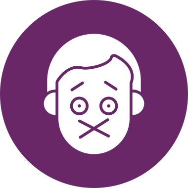 Sessizlik Kabartma Çemberi Simgesi