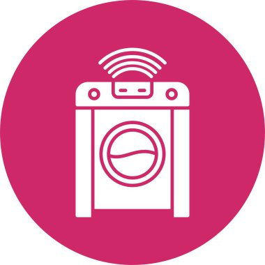Akıllı Yıkama Makinesi Kabartma Çemberi Simgesi