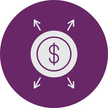 Dolar Çuvalı Kabartma Çemberi Simgesi