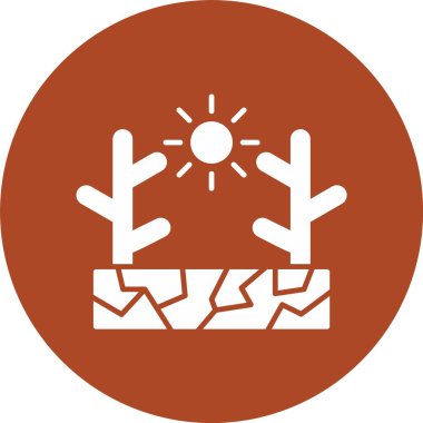 Kuraklık Kabartma Çemberi Simgesi