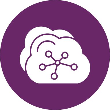 Bulut Kabartma Çemberi Simgesi