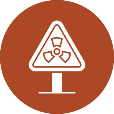 Radyasyon Bölgesi Kabartma Çemberi Simgesi