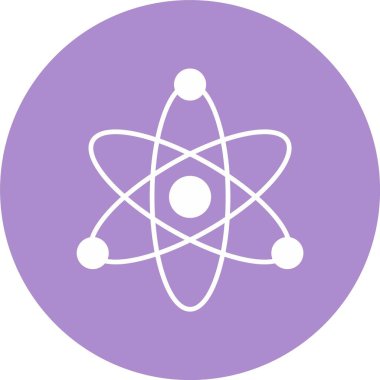 Atom Kabartma Çemberi Simgesi