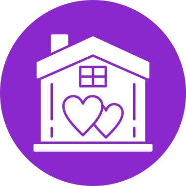 Tatlı Ev Kabartma Çemberi Simgesi