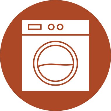 çamaşır makinesi glyph çember simgesi