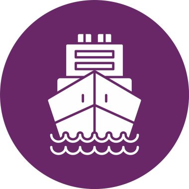 Lojistik Gemisi Kabartma Çemberi Simgesi