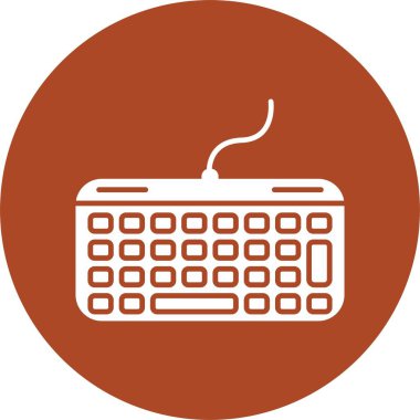 Klavye Kabartma Çemberi Simgesi