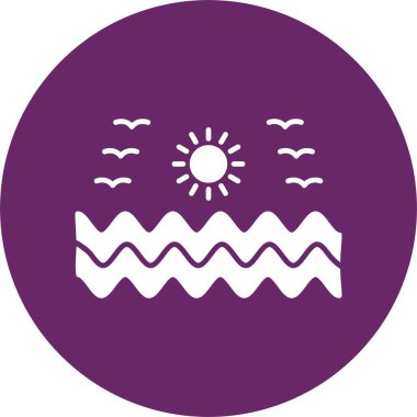 Deniz Suyu Kabartma Çemberi Simgesi