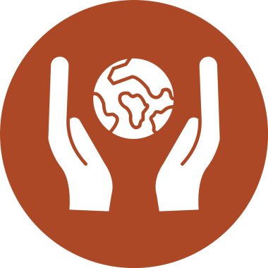 Ekoloji Kabartma Çemberi Simgesi