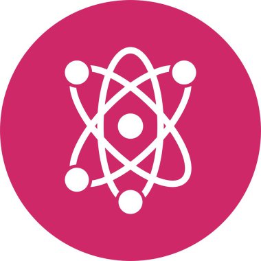 Atom Kabartma Çemberi Simgesi