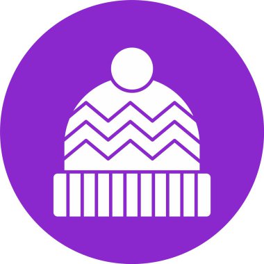 Örgü Şapka Kabartma Çemberi Simgesi