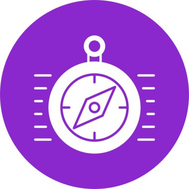 Pusula Kabartma Çemberi Simgesi