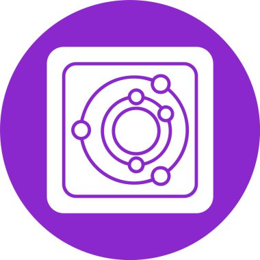 Radar Kabartma Çemberi Simgesi