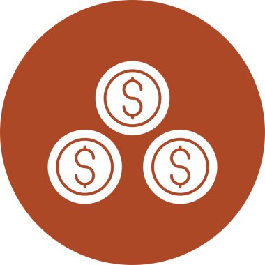 Dolar Bozuklukları Kabartma Çemberi Simgesi