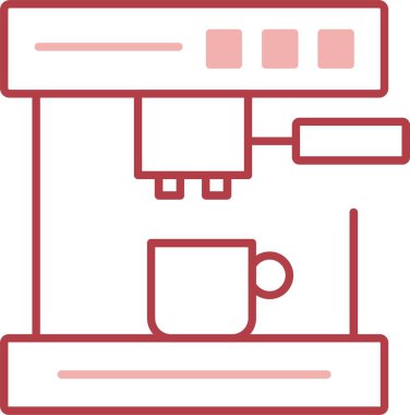 Kahve Makinesi Satırı Simgeyi Doldur