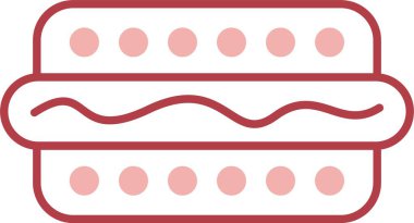 Hot Dog Satırı Simgeyi Doldur