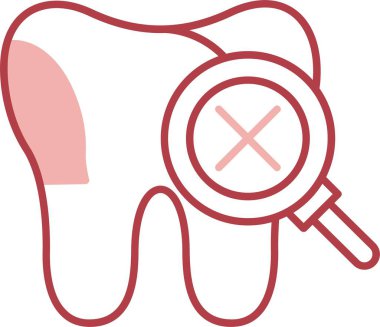 Unhealthy Tooth Line Fill Icon clipart