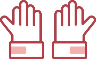 Kaleci Eldiven Satırı Simgeyi Doldur