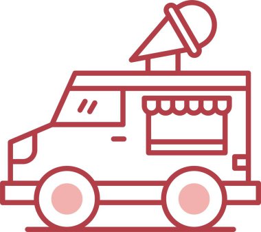 Icecream Van Satırı Simgeyi Doldur