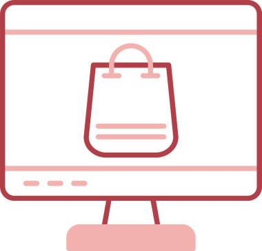 Çevrimiçi Alışveriş Hattı Simgeyi Doldur