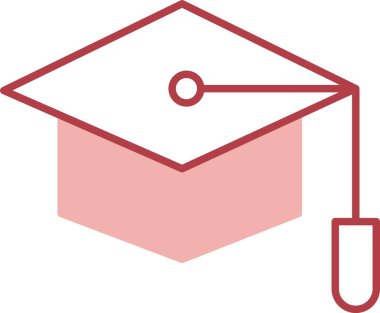 Mezuniyet Şapkası Satırı Simgeyi Doldur