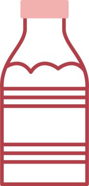 Süt Şişe Satırı Simgeyi Doldur