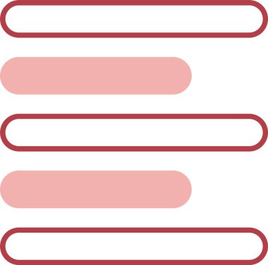 Yatay Sol Hizalama Satırı Simgeyi Doldur