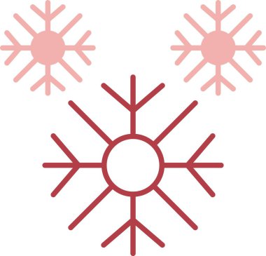 Kar Tanesi Çizgisi Simgeyi Doldur