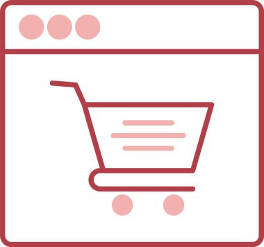 Çevrimiçi Alışveriş Hattı Simgeyi Doldur