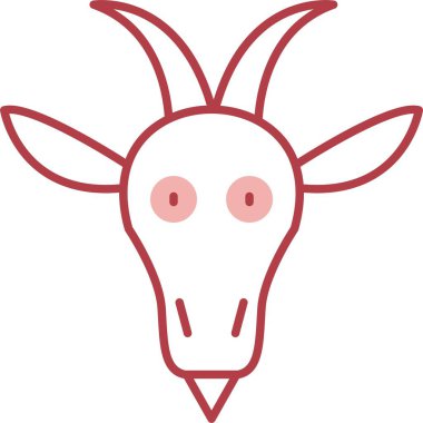 Goat Line Fill Icon clipart