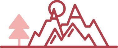 Dağlar Çizgisi Simgeyi Doldur