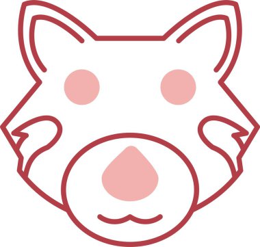 Kırmızı Panda Satırı Simgeyi Doldur