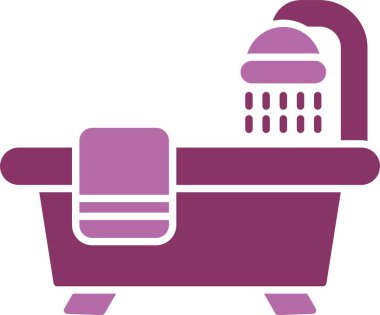 Küvet Kabartması İki Renk Simgesi