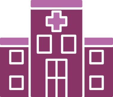 Hastane Kabartması İki Renk Simgesi