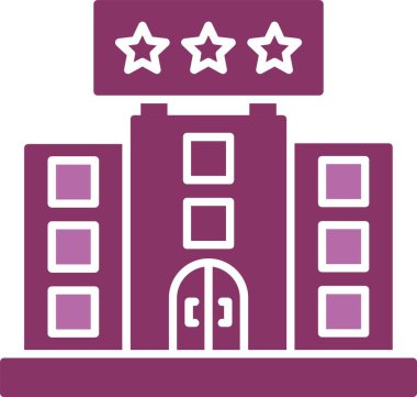 Otel Glyph İki Renk Simgesi