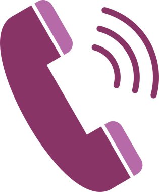 Telefon Çağrısı Glyph İki Renk Simgesi