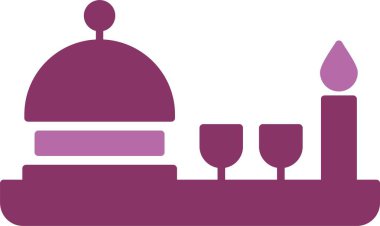 Yemek Sembolü İki Renk Simgesi