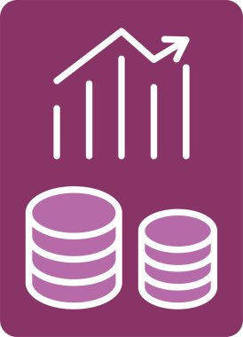 Finans Raporu İki Renk Simgesi