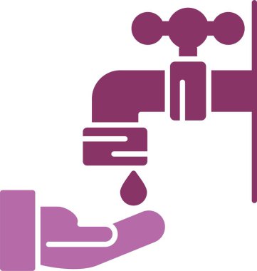 Wudu Glyph Two Colour Icon clipart