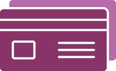 Banka Kartı Kabartması İki Renk Simgesi