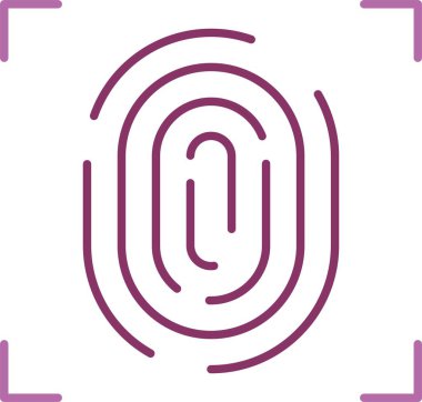 Parmak izi Kabartması İki Renk Simgesi