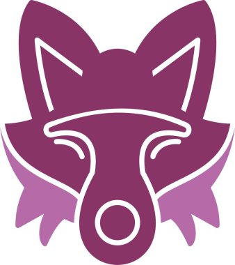 Tilki Kabartması İki Renk Simgesi