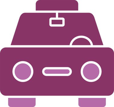 Taksi Kabartması İki Renk Simgesi