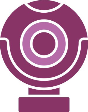 Webcam Kabartma İki Renk Simgesi