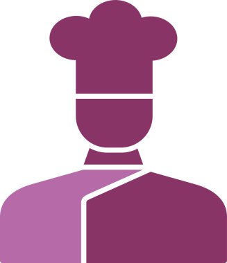 Şef Glyph İki Renk Simgesi