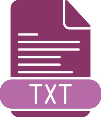 Txt Glyph Two Colour Icon clipart